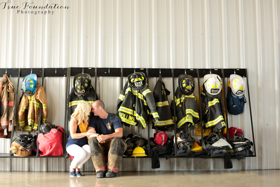 Engagement-Photography-Shelby-North-Carolina-Photographer-Wedding-Inspiration-Fire-Fighter-Man-Station-Red-Yellow-American-Hendersonville-NC