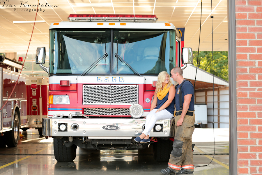 Engagement-Photography-Shelby-North-Carolina-Photographer-Wedding-Inspiration-Fire-Fighter-Man-Station-Red-Yellow-American-photo-pic