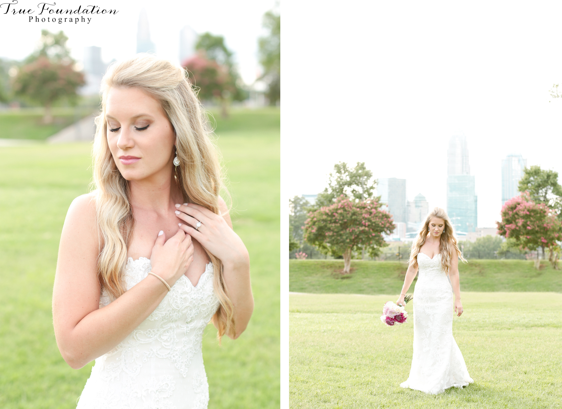 Charlotte - North - Carolina - Wedding - Photography - Bridal - Portrait - City - Skyline - NC - Photographers - Park - Bride (1)